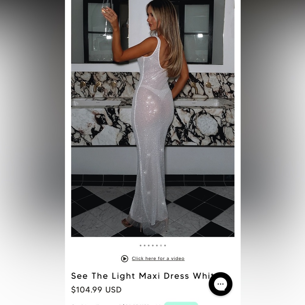 White Fox Mesh Dress